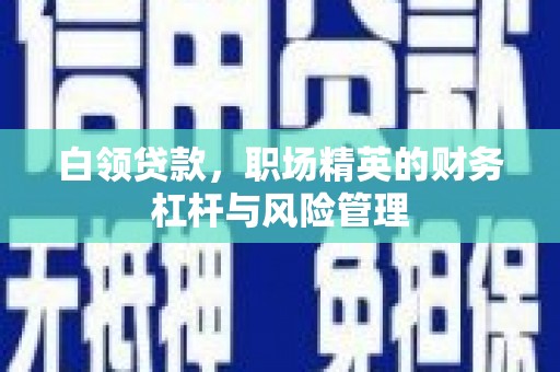 凤城白领贷款，职场精英的财务杠杆与风险管理