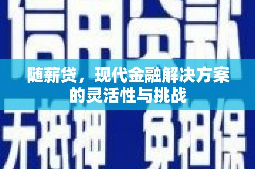 凤城随薪贷，现代金融解决方案的灵活性与挑战