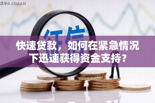 凤城快速贷款，如何在紧急情况下迅速获得资金支持？