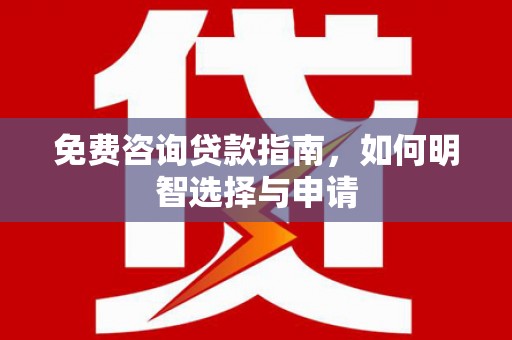 凤城免费咨询贷款指南，如何明智选择与申请
