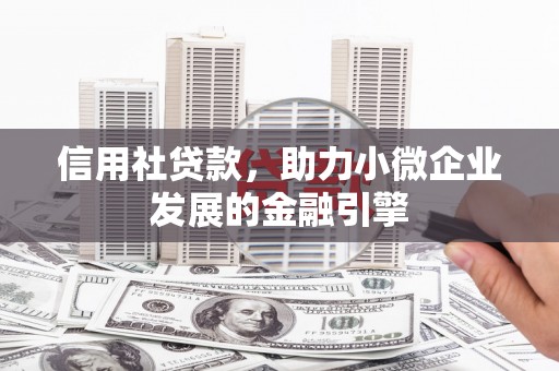 凤城信用社贷款，助力小微企业发展的金融引擎