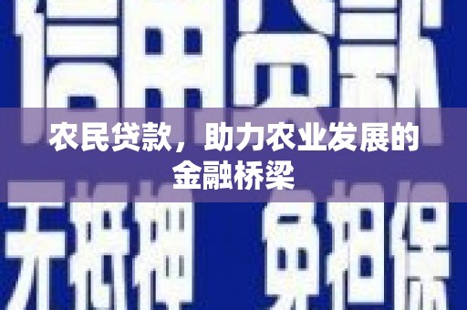 凤城农民贷款，助力农业发展的金融桥梁