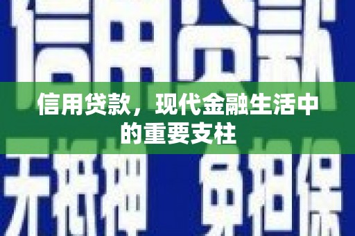 凤城信用贷款，现代金融生活中的重要支柱