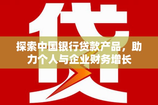 凤城探索中国银行贷款产品，助力个人与企业财务增长