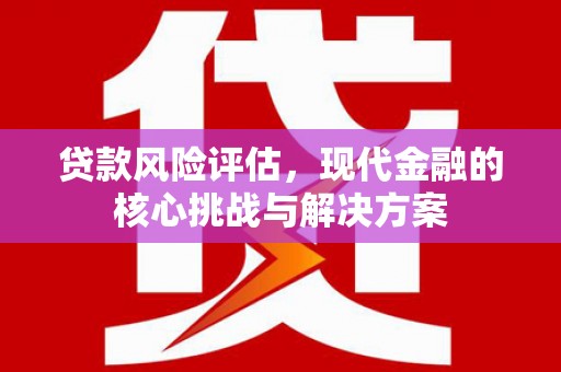 凤城贷款风险评估，现代金融的核心挑战与解决方案
