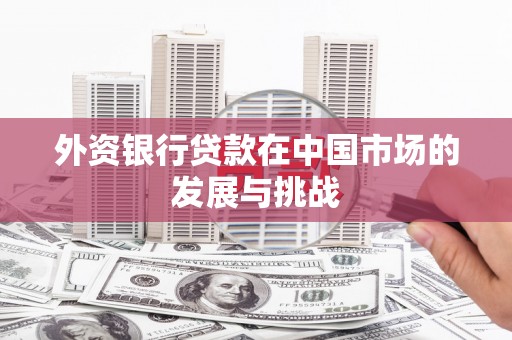 凤城外资银行贷款在中国市场的发展与挑战