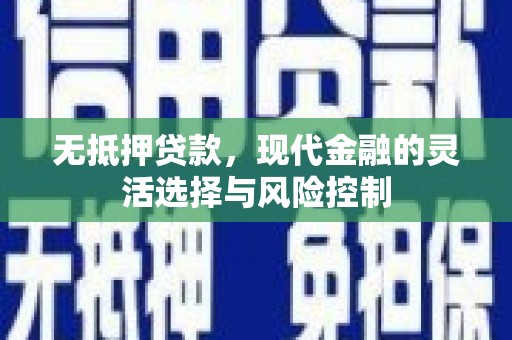 凤城无抵押贷款，现代金融的灵活选择与风险控制