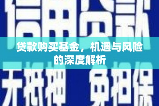 凤城贷款购买基金，机遇与风险的深度解析