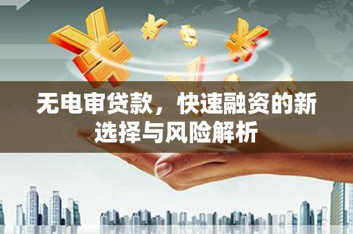 凤城无电审贷款，快速融资的新选择与风险解析