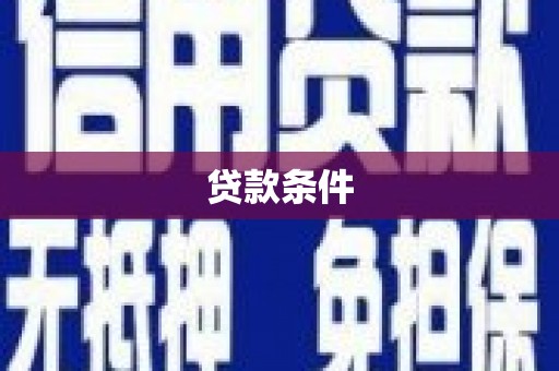 凤城贷款条件