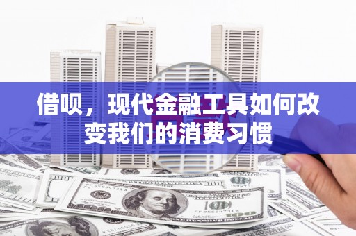 凤城借呗，现代金融工具如何改变我们的消费习惯