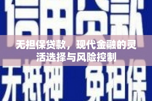 凤城无担保贷款，现代金融的灵活选择与风险控制