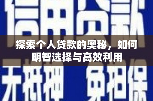 凤城探索个人贷款的奥秘，如何明智选择与高效利用