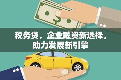 凤城税务贷，企业融资新选择，助力发展新引擎
