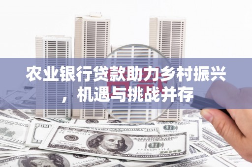 凤城农业银行贷款助力乡村振兴，机遇与挑战并存