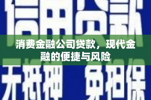 凤城消费金融公司贷款，现代金融的便捷与风险