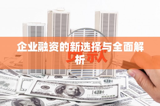 凤城企业融资的新选择与全面解析